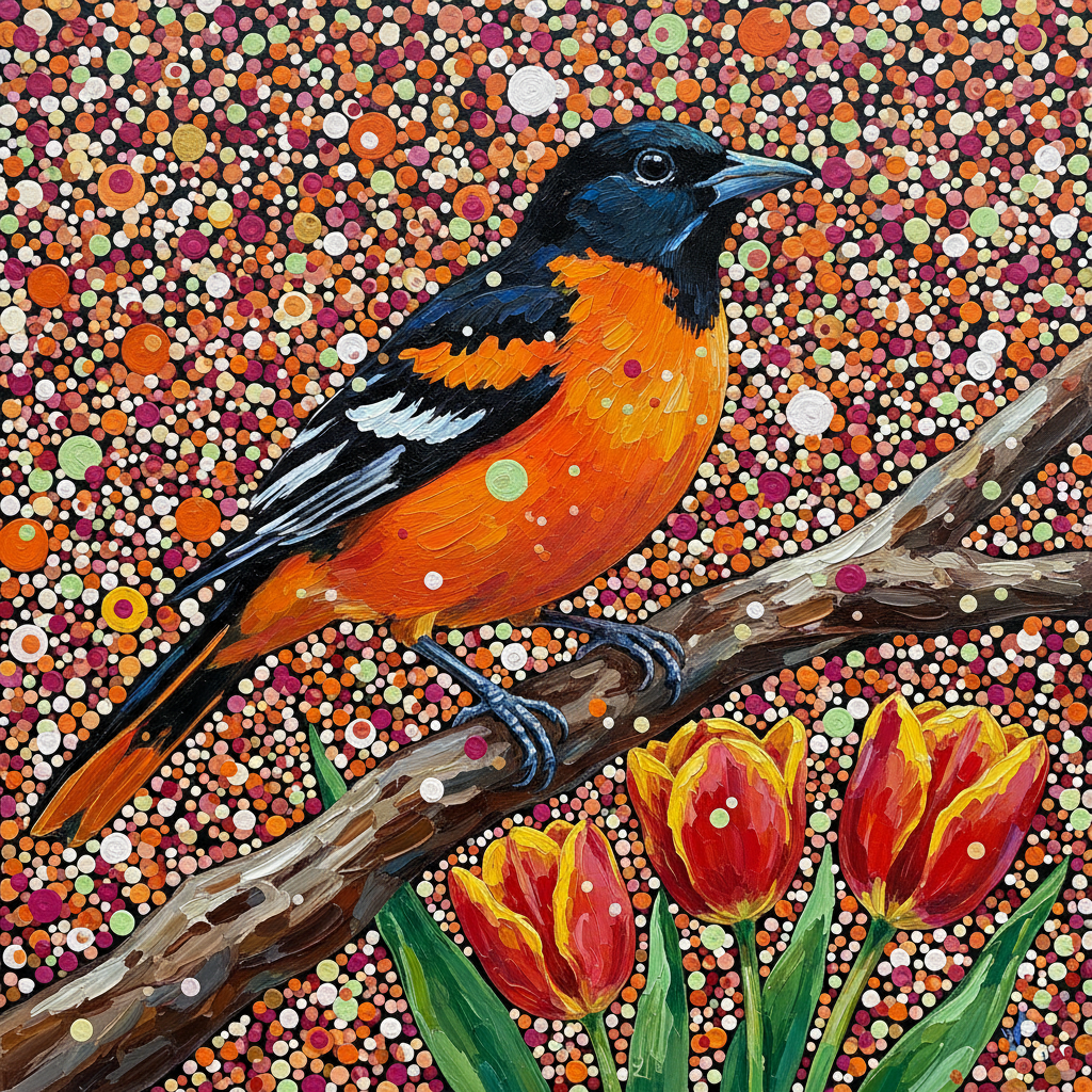 Northeastern American Birds & Flowers Prints Spring Vibes