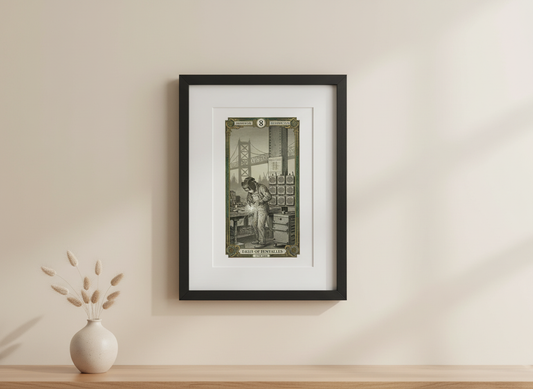 America 250 Tarot Series - Eight of Pentacles, a commemorative tarot collection celebrating 1776–2026.