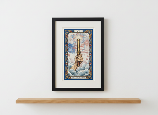 America 250 Tarot Series - Ace of Wands, a commemorative tarot collection celebrating 1776–2026.