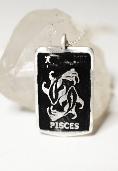 Sterling Silver Hand Made Zodiac Necklace