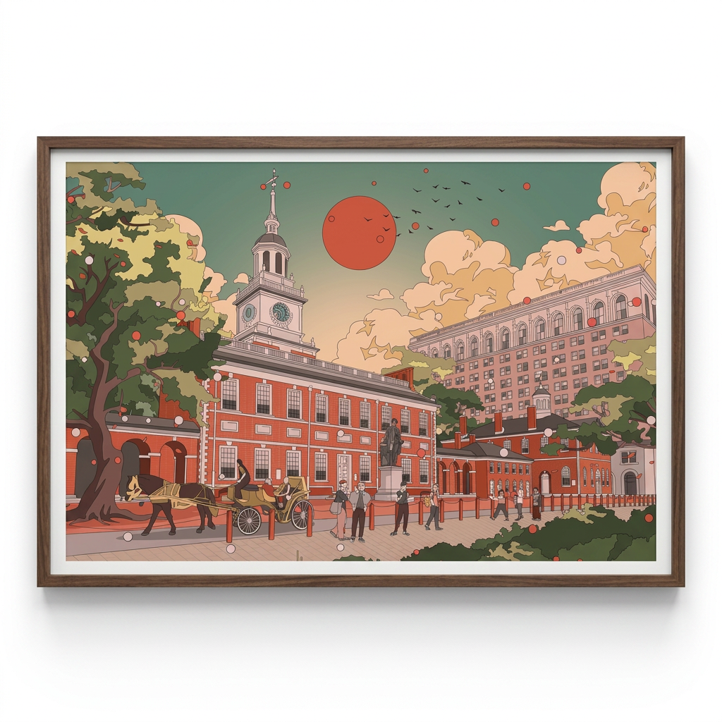 Mega Asellia: Independence Hall Print