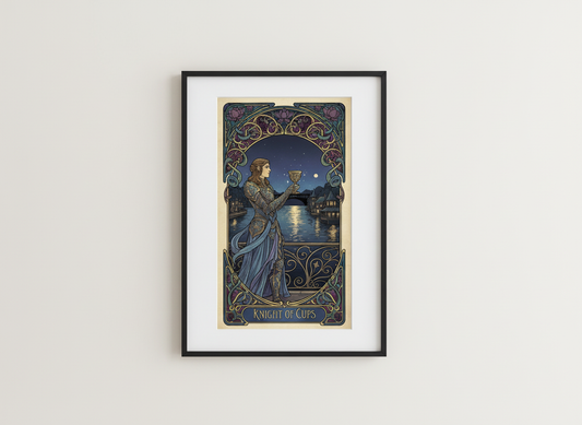 Philly Tarot Card Prints Framed - Knight of Cups