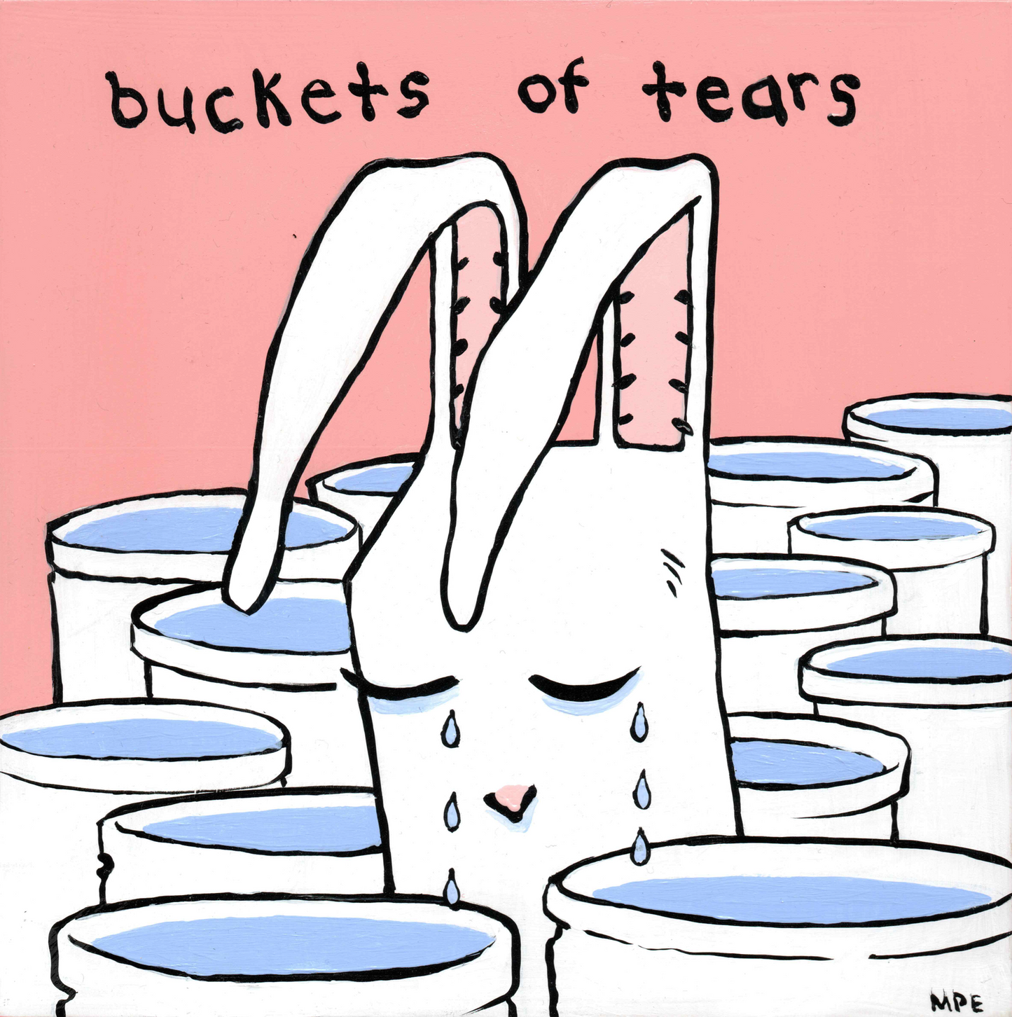 Buckets of Tears, Acrylic Painting by Mary Engel