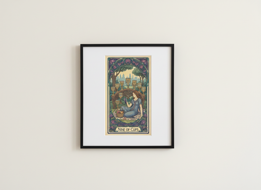 Philly Tarot Card Prints Framed - Nine of Cups