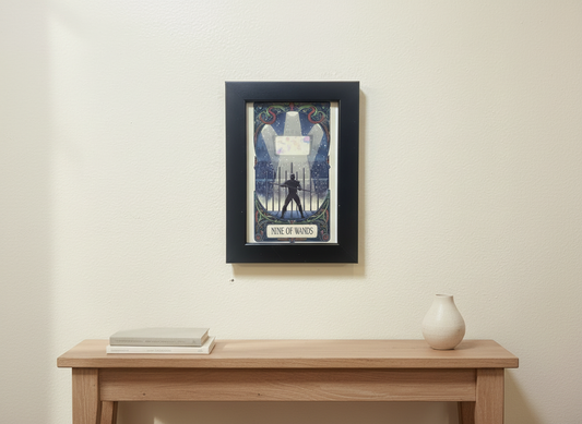 Philly Tarot Card Prints Framed - Nine of Wands