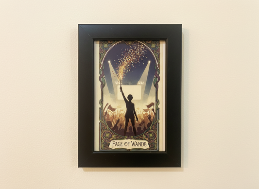 Philly Tarot Card Prints Framed - Page of Wands