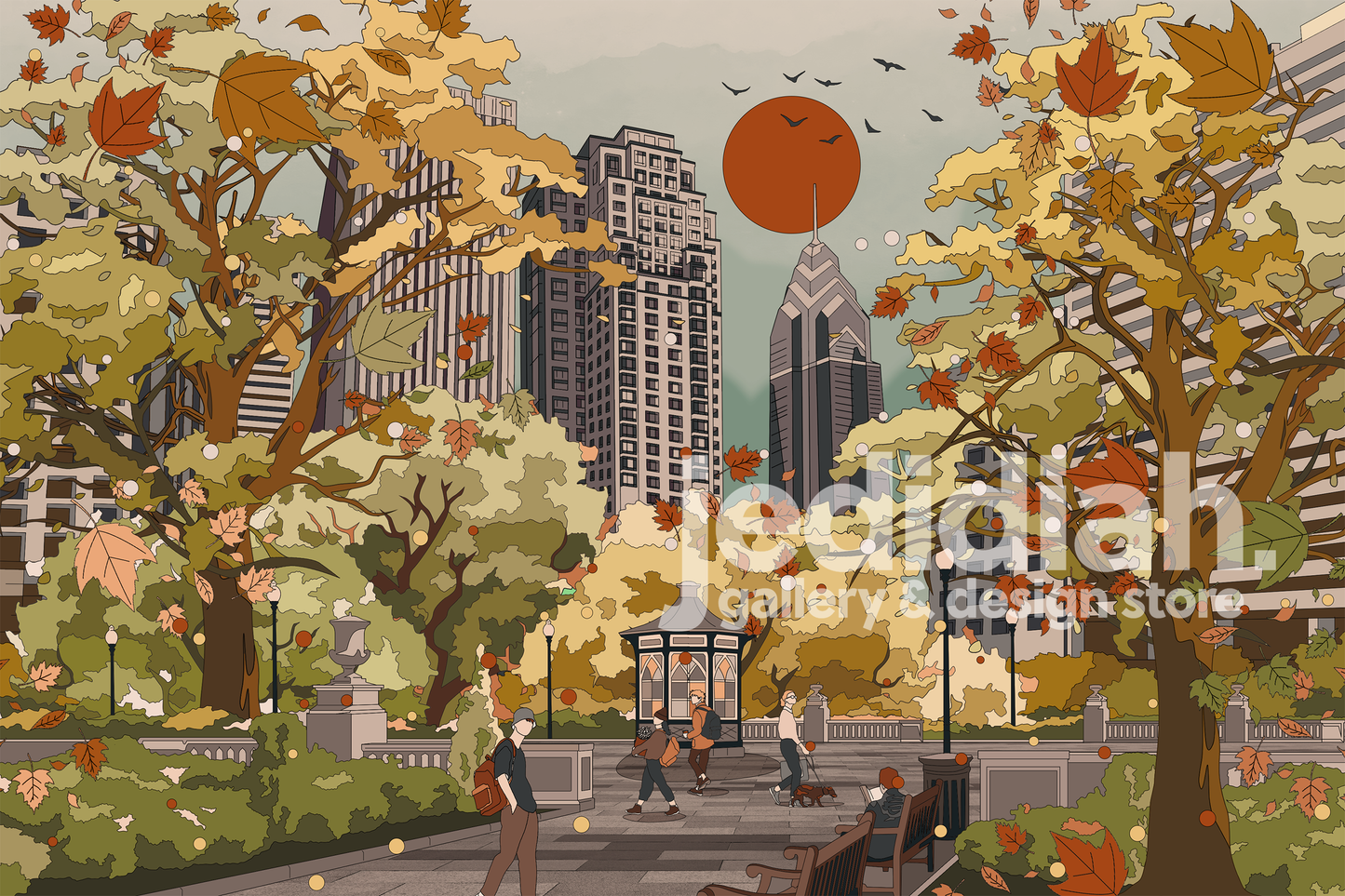 Mega Asellia: Foliage in Rittenhouse Square