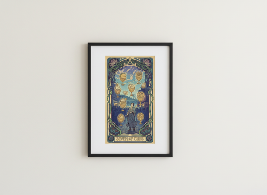 Philly Tarot Card Prints Framed - Seven of Cups