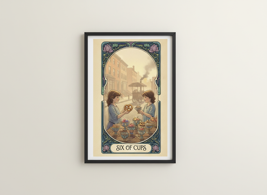 Philly Tarot Card Prints Framed - Six of Cups