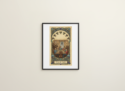 Philly Tarot Card Prints Framed - Ten of Cups