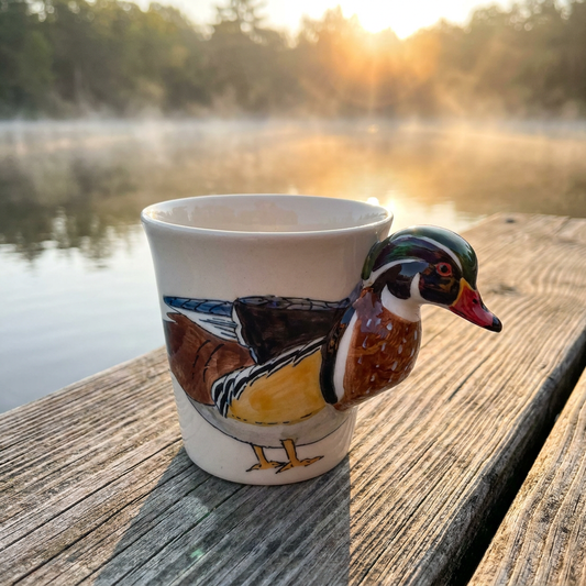Wood Duck Hand-Painted Ceramic Mug