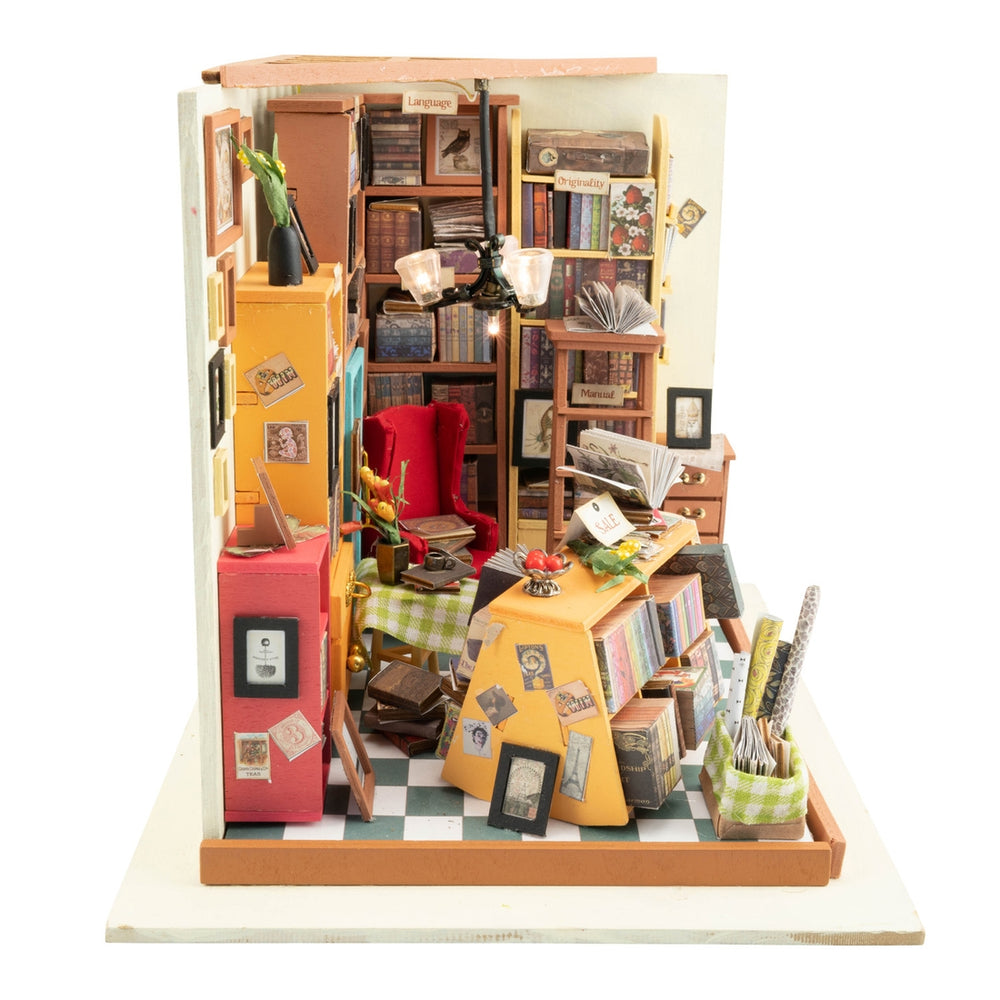 Sam's Study Room DIY Miniature Dollhouse Kit