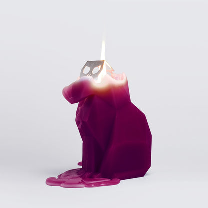 PyroPet Kisa Burgundy - Cat Candle