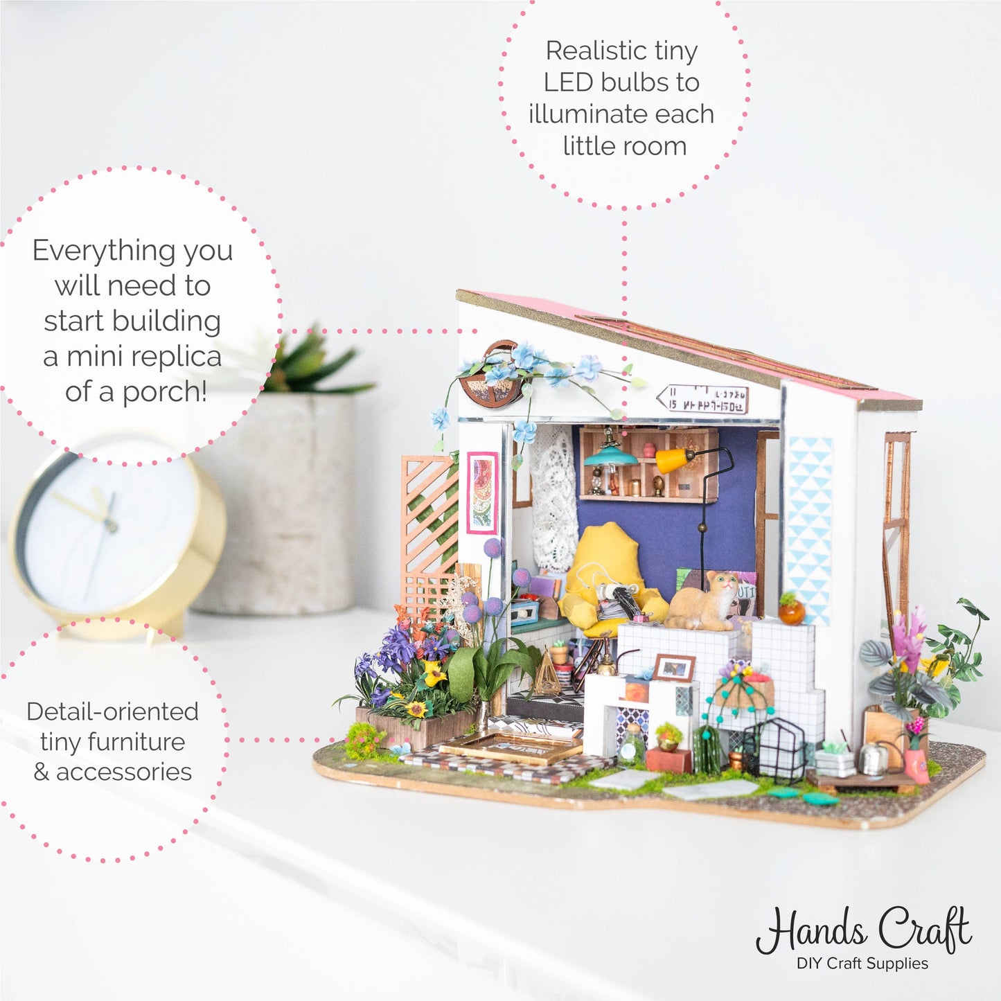 Lily's Porch DIY Miniature Dollhouse Kit