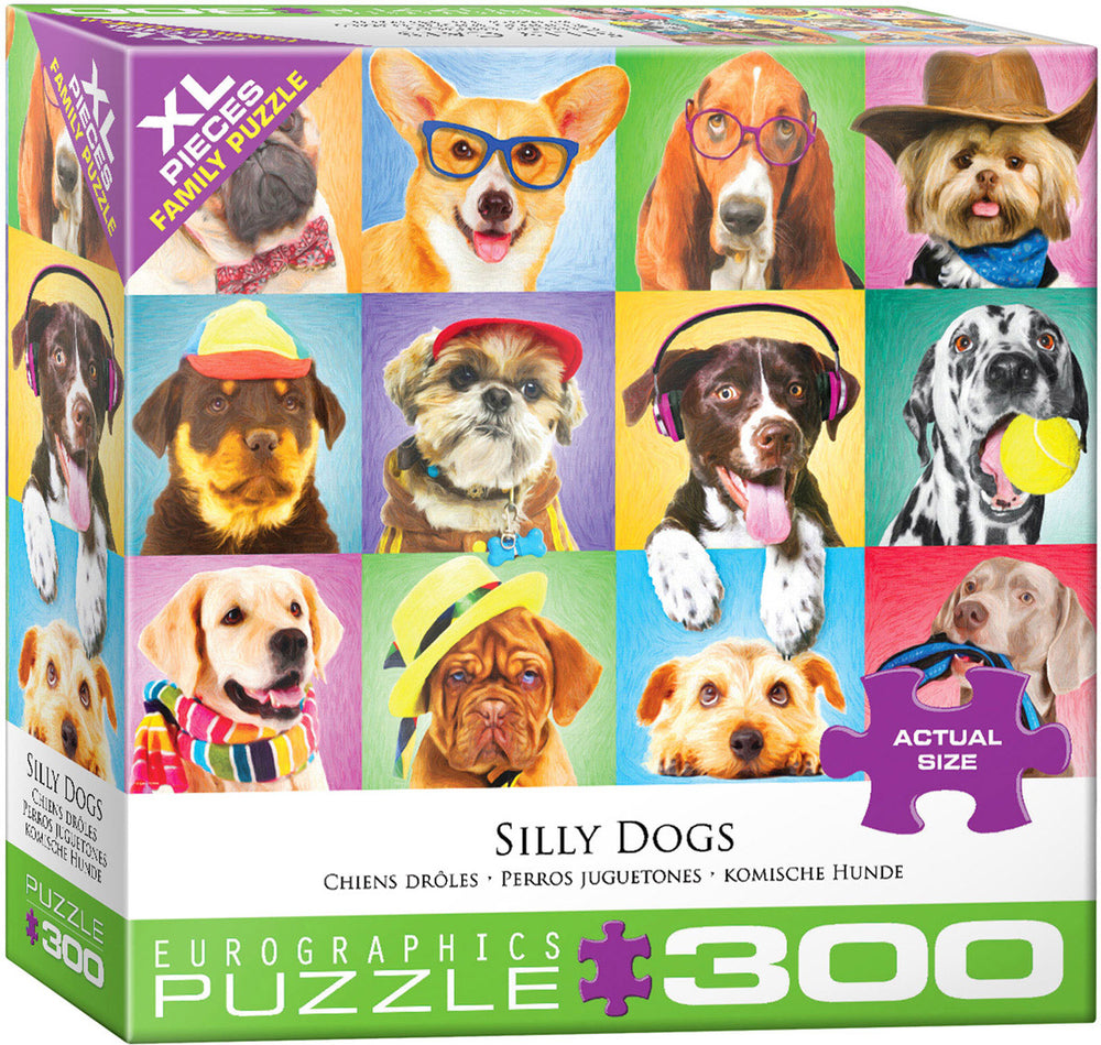 Silly Dogs 300 Piece Jigsaw Puzzles, Family Oversize Puzzles
