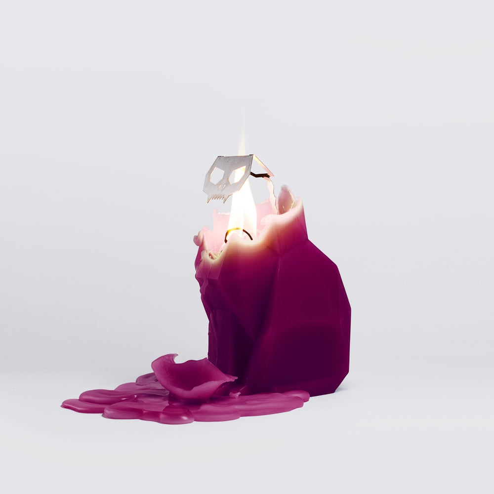 PyroPet Kisa Burgundy - Cat Candle