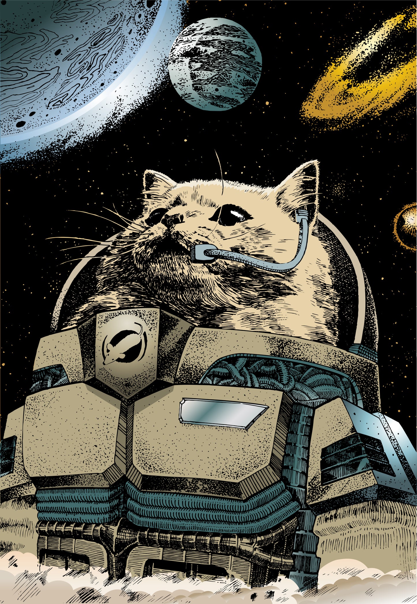 Astro Cat - Tank Print