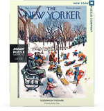 Sledding in the Park 500 Piece Jigsaw Puzzle
