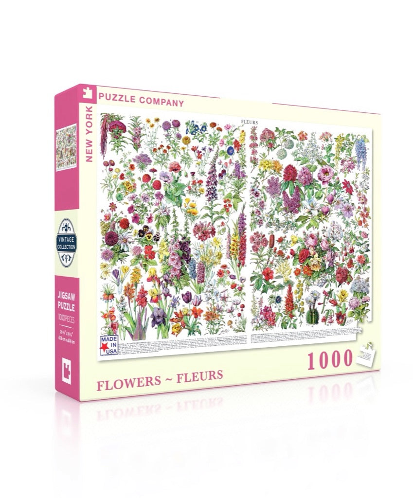 Flowers ~ Fleurs 1000 Piece Jigsaw Puzzle