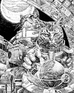 Astro Cat Coloring Page 3