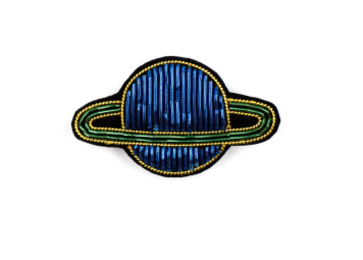 HAND-EMBROIDERED "NEPTUNE" BROOCH