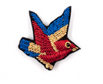 HAND-EMBROIDERED "KINGFISHER" BROOCH