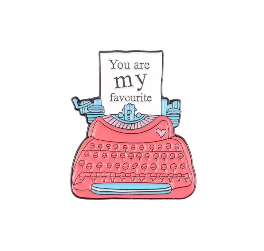 Typewriter Enamel Pin