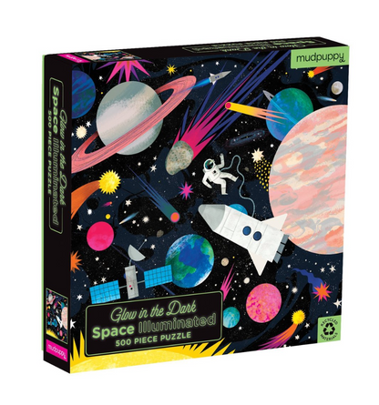 SPACE ILLUMINATED 500 PIECE GLOW IN THE DARK PUZZLE