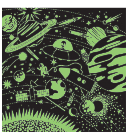 SPACE ILLUMINATED 500 PIECE GLOW IN THE DARK PUZZLE