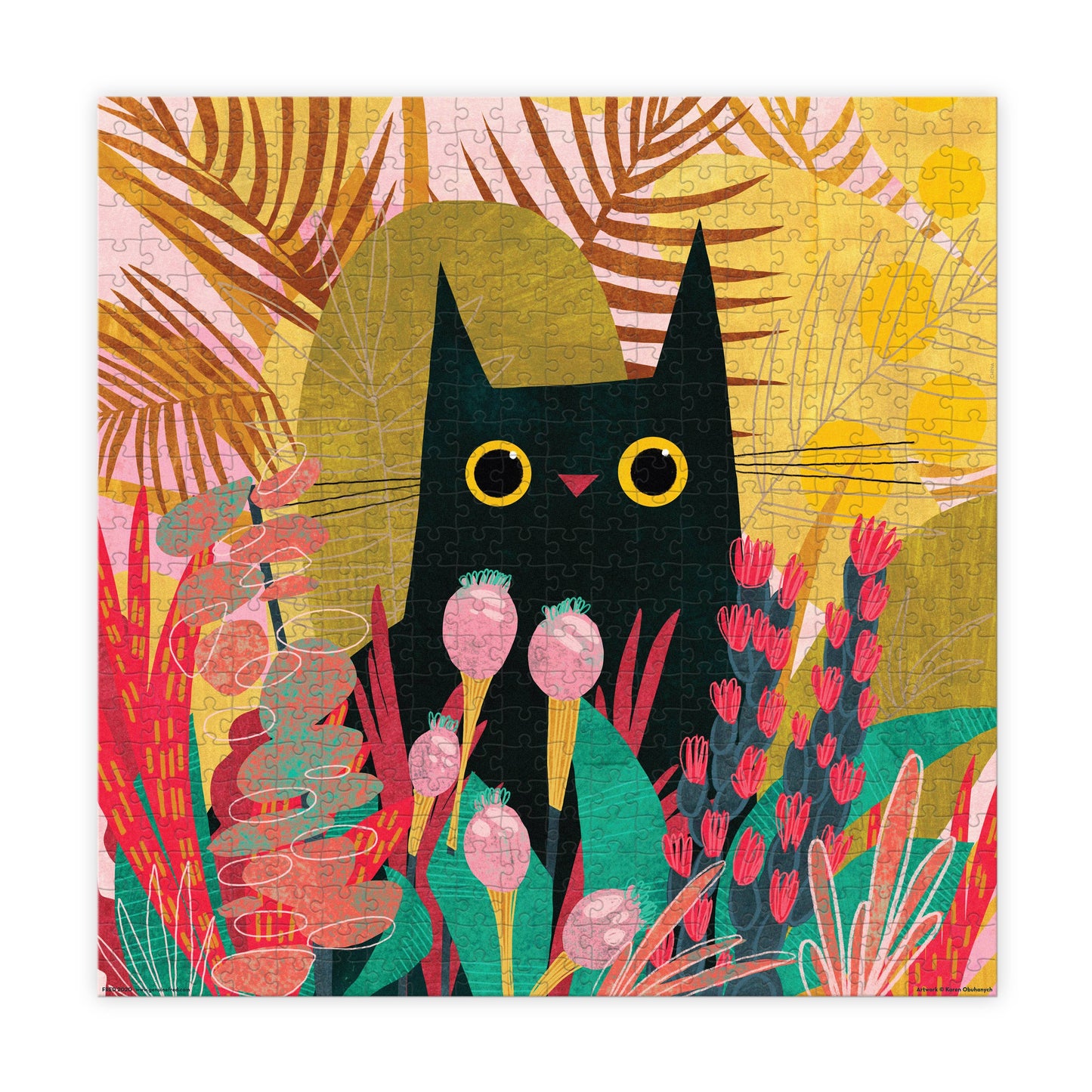 Puzzle 500 Pc - Karen Obuhanych - Black Cat