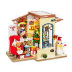 DIY Miniature Dollhouse Kit: Christmas Patio