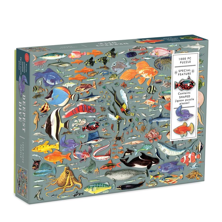 The Deepest Dive 1000 Piece Puzzle, with Shaped Pieces