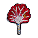 Maple Tree Embroidered Brooch