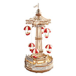 Parachute Tower DIY Music Box 3D Wooden Puzzle EA01